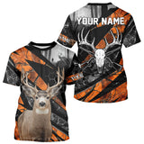 Maxcorners Personalized Orange Camo Deer Hunting Shirts for Men - Custom Name, Deer Hunting Gifts LM2608
