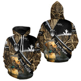 Maxcorners Duck Hunting Camo Shirt with Yellow Labrador Retriever for Duck Hunter - Best Duck Hunting Gift LM2608