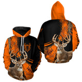 Maxcorners Deer Hunting Orange Camouflage 3D Prints Shirts for Hunters, Best Custom Hunting Shirts LM0910