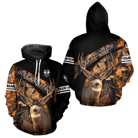 Maxcorners Deer Hunting Orange Camouflage Custom Name Shirts, Personalized Deer Hunting Clothes, Hunting Gifts LM2509