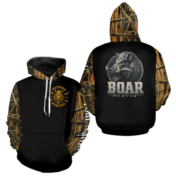 Maxcorners Wild Boar Hunting Camouflage 3D All Over Print Shirts Personalized Hunting Gifts LM1809