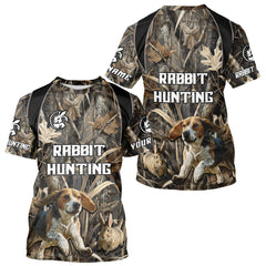 Maxcorners Custom Rabbit Hunting Beagle Dog 3D All Over Printed Shirts, Rabbit Hunting Clothes for Men LM1812