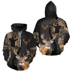 Maxcorners Deer Bow Hunting Camouflage Custom Name Shirts, Personalized Deer Hunting Clothes LM1812