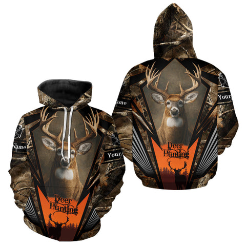 Maxcorners Deer Hunting Camo Customize Name 3D All Over Printed Shirts Personalized gift For Men LM2509