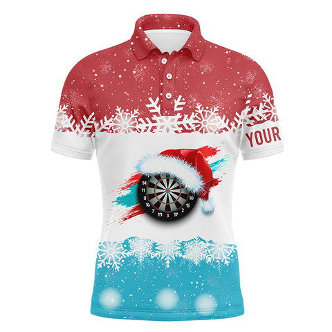 Maxcorners Santa Darts Christmas Red Blue Dart Polo Shirt