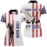 Max Corners Your Hole Is My Goal American Flag Golf Customized Name 3D Golf Polo Shirt For Women