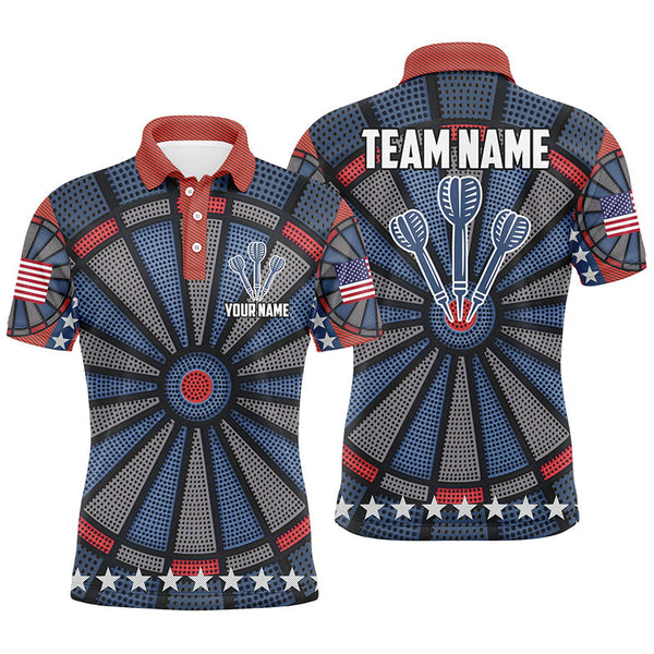 Max Corners Dart Board Art Star Customized Name 3D Darts Polo Shirt For Men