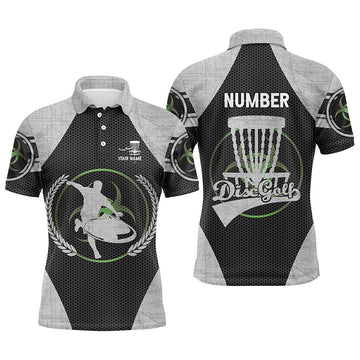 Maxcorners Custom Name And Number Mens Disc Golf Polo Shirts Personalized Cool Golf Gifts For Men MT0510