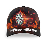 Maxcorners Darts Flame Personalized Name 3D Cap