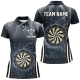 Maxcorners Navy Blue Thunder Lightning Darts Polo Shirts Custom Dart Shirts For Women Dart Jerseys