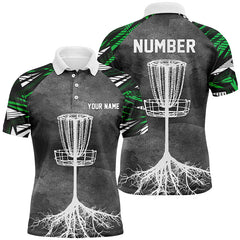 Maxcorners Mens Disc Golf Polo Shirt Grey Green Camo Custom Disc Golf Shirts For Men Golf Gifts MT0510
