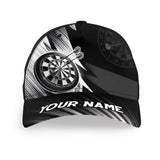 Maxcorners Darts Black White Baseball Personalized Name 3D Cap