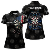 Maxcorners Born To Play Darts American Flag Custom Men Darts Shirt Patriotic Dart Jersey