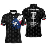 Maxcorners Mens Disc Golf Shirt Texas Flag Basket Tree Customized Patriotic Disc Golf Shirts For Men MT0510
