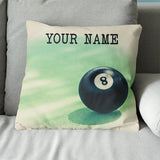 Personalized Billiard 8 Ball Pillow, Custom Throw Pillow Billiards Gifts