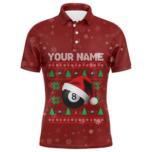 Maxcorners Ugly Christmas 8 Ball Personalized Name 3D Shirt