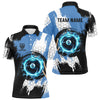 Maxcorners Personalized Black Blue Lightning 8 Ball Billiards 3D Shirts For Men 8 Ball Pool Team Jerseys