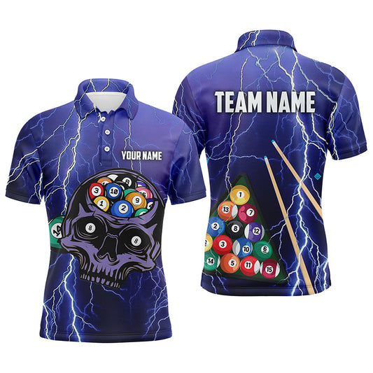 Maxcorners Skull Billiard Personalized Name Unisex Shirt