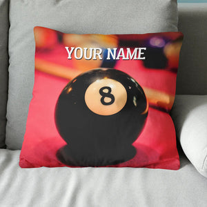 Personalized 8 Ball Billiards Pillow Custom Throw Pillow Billiards Gifts