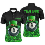 Maxcorners Billiards St Patrick's Day 8 Ball Pool Personalized Name 3D Shirt