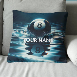 Personalized Water 8 Ball Billiard 3D Pillow, Best Throw Pillow Billiard