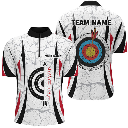Maxcorners Personalized Retro Target Archery Polo Shirts For Men Archery Jerseys Custom Archery Team Shirts