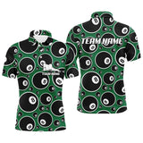 MaxCorners Billiard Pool 8 Ball Pattern Customized Name, Team Name 3D Polo Shirt