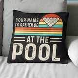 Personalized Funny Billiards Throw Pillow Custom Gifts For Pool Players