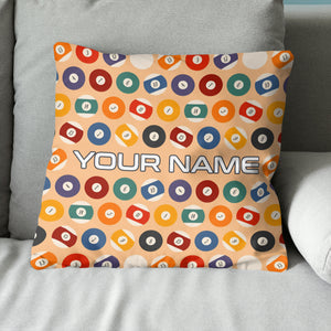 Personalized Billiard Balls Pillow Custom Throw Pillow Top Billiard Gift