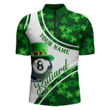 Maxcorners St Patrick'S Day Billiard 8 Ball 3D Polo Shirts For Men