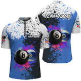 Maxcorners Personalized Billiard 8 Ball & 10 Ball Grunge Style Custom Shirt, Billiard Attire Jerseys