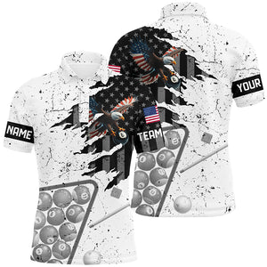 Maxcorners Eagle Retro American Flag Personalized Name 3D Shirt