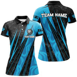 MaxCorners Billiard Blue Billiard Tournament Sport Customized Name, Team Name 3D Polo Shirt For Women