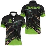 Maxcorners Green Grunge Panther Darts Jersey Customized Name, Team Name 3D Shirt