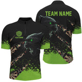 Maxcorners Green Grunge Panther Darts Jersey Customized Name, Team Name 3D Shirt