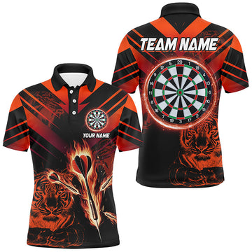 Maxcorners Red Arrow Fire Tiger Darts Jersey Customized Name, Team Name 3D Shirt