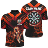 Maxcorners Red Arrow Fire Tiger Darts Jersey Customized Name, Team Name 3D Shirt