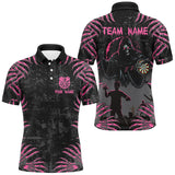 Maxcorners Funny Claw Death Skeleton Darts Jersey Customized Name, Team Name 3D Shirt