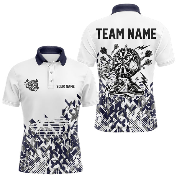 Maxcorners Personalized Funny Dartboard Darts Polo & Quarter Zip For Men Custom Funny Dart Shirt, Dart Jersey