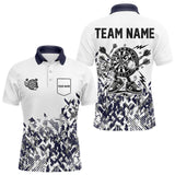 Maxcorners Personalized Funny Dartboard Darts Polo & Quarter Zip For Men Custom Funny Dart Shirt, Dart Jersey
