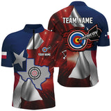 Maxcorners Personalized Texas Flag 3D Printed Men Archery Shirts, Best Patriotic Texas Archery Team Jerseys