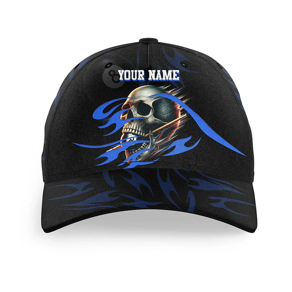 Maxcorners Billiard Funny Skull 8 Ball Pool Personalized Name 3D Cap