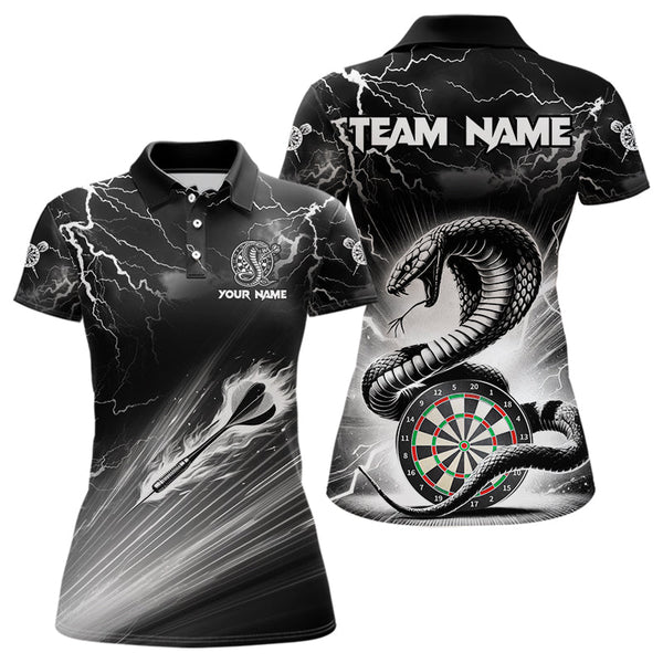 Maxcorners White And Black 3D Thunder Lightning Custom Cobra Snake Men Dart Shirt Jersey Best Dart Team Shirt LM0803