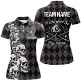 Maxcorners Billiard Skull It Worked In My Head Custom Argyle Pattern Billiard Shirts, Pool Team Jerseys