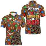 Maxcorners No Excuses Just Darts Jersey Customized Name, Team Name 3D Shirt