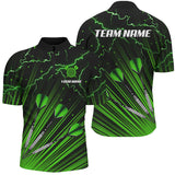 Maxcorners Green Dart Arrow Lightning Darts Jersey Customized Name, Team Name 3D Shirt Unisex