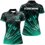 Maxcorners Turquoise Dart Arrow Lightning Darts Jersey Customized Name, Team Name 3D Shirt