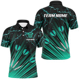 Maxcorners Turquoise Dart Arrow Lightning Darts Jersey Customized Name, Team Name 3D Shirt Unisex