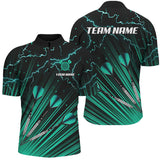 Maxcorners Turquoise Dart Arrow Lightning Darts Jersey Customized Name, Team Name 3D Shirt