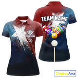 Maxcorners Personalized Grunge Texas Flag Billiard Shirt For Men Custom Patriotic Pool Team Jerseys LM2206